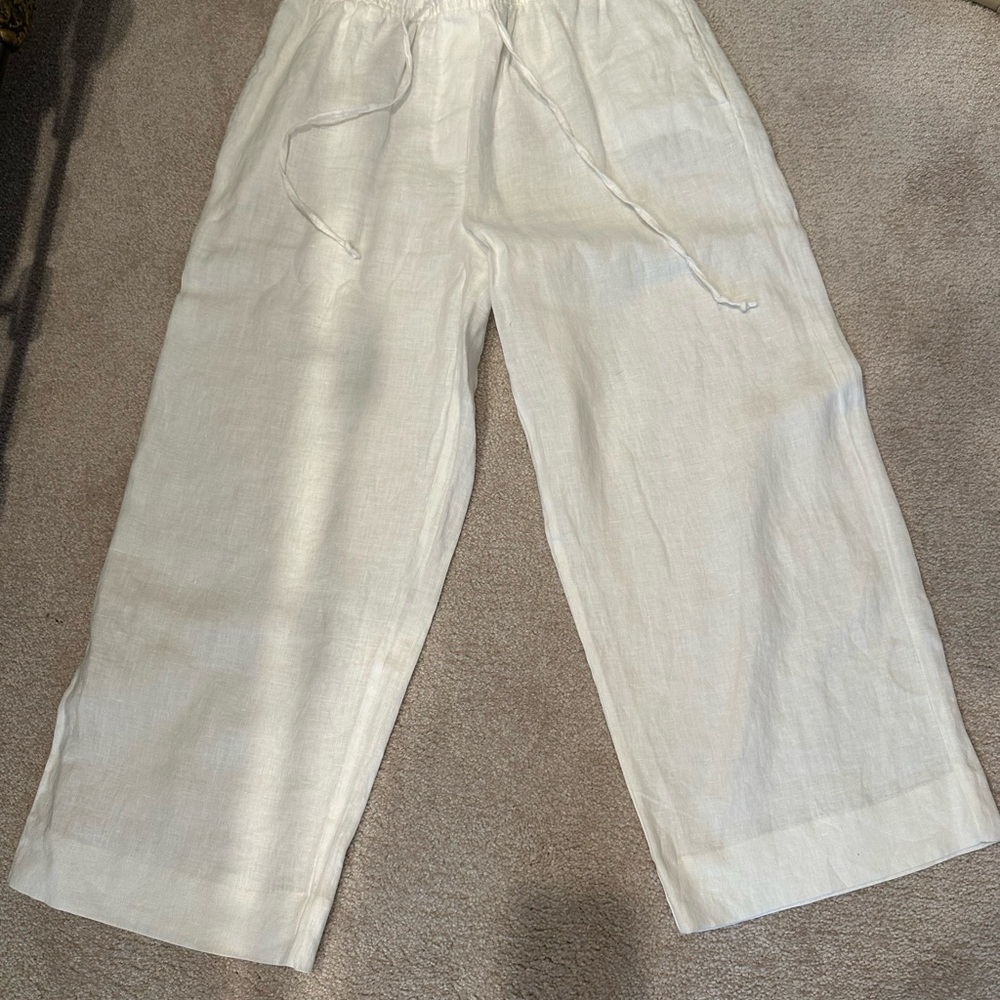 DKNY Cream Ankle-Length Pants